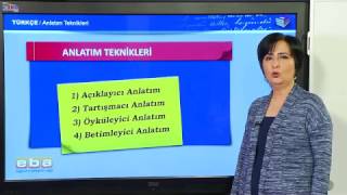 Anlatım Teknikleri Açıklayıcı Anlatım Tartışmacı Anlatım Öyküleyici Anlatım Betimleyici Anlatım [upl. by Lonee]