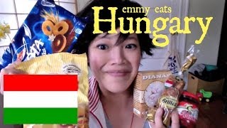 Emmy Eats Hungary 2  tasting more Hungarian snacks amp sweets [upl. by Airotal]