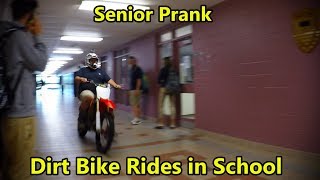 Dirt Bike Rides Through High School Senior Prank [upl. by Carin]