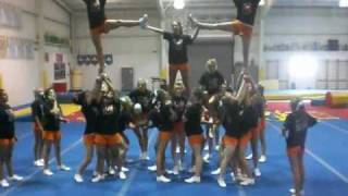 East High Cheerleaders Wolf Wall Pyramid [upl. by Ahsikram]