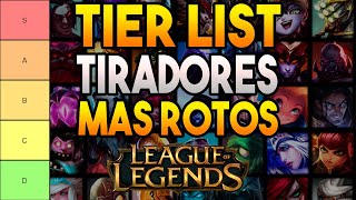 TIER LIST MEJORES TIRADORES de LEAGUE OF LEGENDS  GUIA LOL [upl. by Avat]