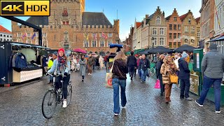 Bruges Belgium Walking Tour  The Dreamy city of Belgium 4K HDR [upl. by Imotas730]