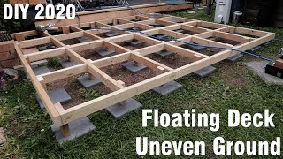 Small Floating Deck 2020  Easy Decking  DIY  No Digging  How to Build a Floating Deck [upl. by Modesty]