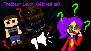 I pitched up Nightmare Fredbear’s laugh and found something strange… fnaf fnaf4 [upl. by Gavini]