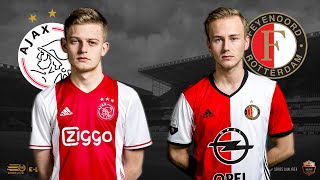 Dani Hagebeuk  Quinten van der Most  Ajax  Feyenoord  Speelronde 28  EDivisie [upl. by Triley]