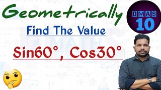 Find the value of sin60 sin30 tan30 cos60 cos30 geometrically geometrically prove sin30 1 2 formula [upl. by Thill]