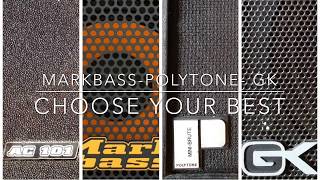 BASS AMP LINE OUT TEST MARKBASS vs POLYTONE vs GALLIEN KRUEGER [upl. by Kamat]