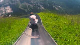 Swiss Mountain Coaster  Rodelbahn Oeschinensee Kandersteg Bucket list 2020 [upl. by Nerreg]