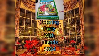 vlogmas Day 2 2024 coloringpartywithfriends2024 HostedbyMeandCoHostedby craftingwithpatandmore [upl. by Ttevi]