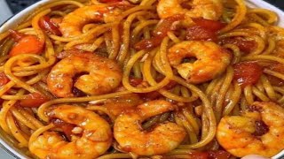 🍝 Spaghetti aux Crevettes à lItalienne 🇮🇹  Recette Facile et Délicieuse [upl. by Panchito]