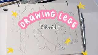 Drawing with me  Drawing legs  Drawing tutorial [upl. by Ydnil]