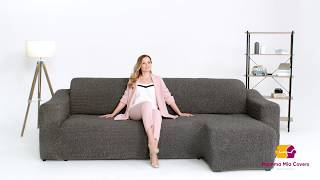 How to put Paulato LShaped sectional sofa slipcover on right chase  Mamma Mia Covers [upl. by Knowle924]