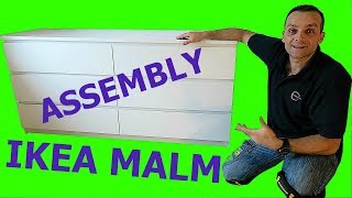 IKEA MALM 6 Chest of drawers Assembly [upl. by Thilda]