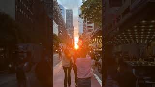 manhattanhenge manhattan newjersey newyork usa centralpark nyc [upl. by Maxama794]