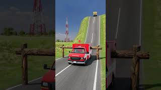 Cars amp Buses vs Logs Trap  BeamNGdrive shorts beamngdrive bus [upl. by Dasi]