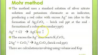 Argentometric titration MPTS [upl. by Ennovahs]