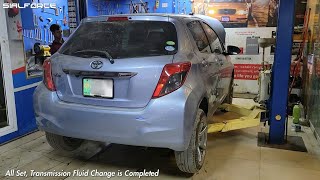 Toyota VITZ Transmission Oil Change 2011  2019 [upl. by Haimorej114]