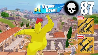 87 Elimination Solo vs Squads Wins Fortnite Chapter 5 Gameplay Ps4 Controller [upl. by Helfant342]