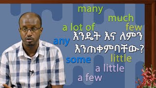 Quantifiers ብዛት ወይም መጠን ለመግለፅ ከስም በፊት ጥቅም ላይ የሚውሉ ቃላት [upl. by Hairej]