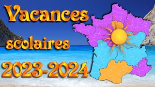 Calendrier des vacances scolaires 2023 2024 vf calendrier officiel [upl. by Evante672]