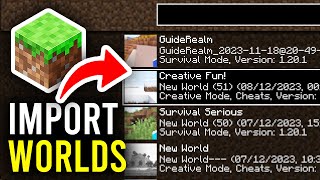 How To Import Minecraft Worlds In Java  Full Guide [upl. by Johnston]