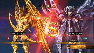 Aioros De Sagitario Armadura Divina vs Thanatos Dios De La Muerte  Latino [upl. by Okikuy]