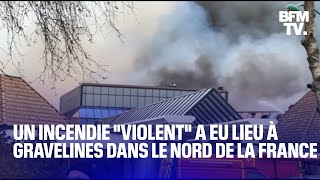 Un incendie quotviolentquot sest déclenché dans la salle Sportica de Gravelines [upl. by Cousins]