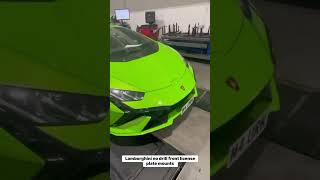 The only damage free way to properly install a front license plate mount to a Lamborghini NO drill [upl. by Arinay]