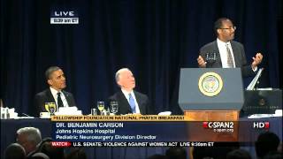 Dr Benjamin Carson Explains quotPolitical Correctness is Dangerousquot in Front of Barack Obama [upl. by Milt981]