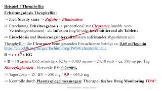 Pharmakologie  Pharmakokinetik 11 pharmakokinetische Rechnungen  Initial und Erhaltungsdosis [upl. by Sandler422]