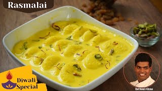 Rasmalai Recipe In Tamil  How to Make Rasmalai  Diwali Sweet  CDK 342  Chef Deenas Kitchen [upl. by Nairdad]