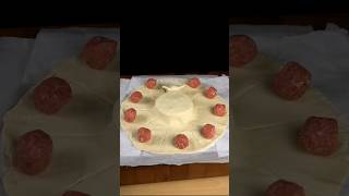 ASMR  Camembert puff pastry and beef meatballs  Shorts [upl. by Larrabee]