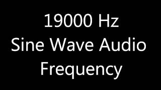 19000 Hz 19 kHz Sine Wave Sound Frequency Tone [upl. by Nekcerb337]