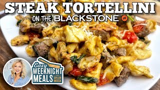 Easy Weeknight Meal Steak Tortellini  Blackstone Griddles [upl. by Spalding694]