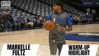 Markelle Fultz Works on Post Moves amp 3Point Shot in Practice WarmUps [upl. by Selden]