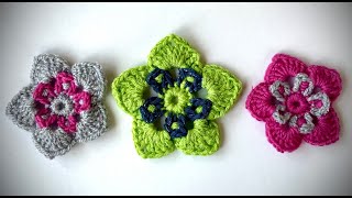 Süße Blume mit Punktenhäkeln petraperle crochet häkelblume häkelmuster blume [upl. by Marthena]