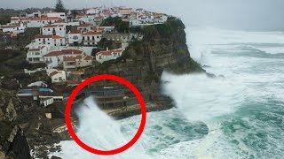 Impresionantes Olas gigantes Cantábrico  fuerte oleaje 2015 [upl. by Otrevire966]