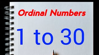 Ordinals Numbers 1 to 30 in english  First to thirtieth Ordinal Numbers in words [upl. by Nerrual]