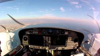 HD GoPro DA42  ILS 05 then circletoland RWY 23 Hyères Toulon LFTH [upl. by Enirehtakyram]