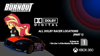 Burnout Revenge X360  All Dolby Racer Locations Part I [upl. by Ydassac]