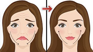 Face lifting exercises for jowls and smile lines 10 mins Super easy [upl. by Qidas]