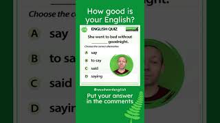 She went to bed without  goodnight 🛏 Woodward English Quiz 178 [upl. by Airekahs]