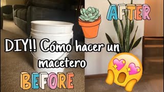 Cómo hacer un macetero  DIY reciclaje de cubeta  Johanna Marte [upl. by Gaughan]