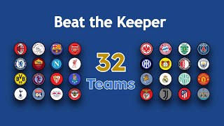 Beat the Keeper Marble Race UEFA 32 Football Teams  Champions League [upl. by Yenttirb]