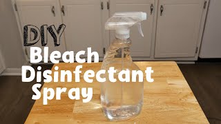 How To Make DIY Bleach Disinfectant Spray Easy Simple [upl. by Ahders969]