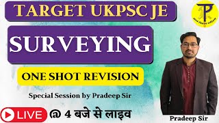 Surveying Revision for UKPSC JE CIVIL 2023 by Pradeep Sir  Tech Pathshala [upl. by Ecilef]