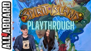 SPIRIT ISLAND  2 Player Playthrough  Lifting Our Spirits to Scare Away Invaders [upl. by Rapsag]