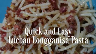 LONGGANISA PASTA Quick and Easy Lucban Longganisa Pasta Recipe [upl. by Fried636]