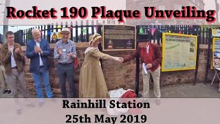 Rainhill Station Plaque unveiling Rainhill 190 celebrations [upl. by Gilemette536]