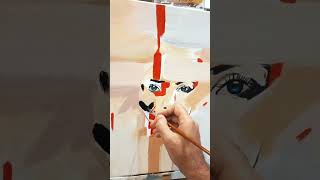 Abstract portrait painting رسم بورتريه تجريدي [upl. by Nevil]